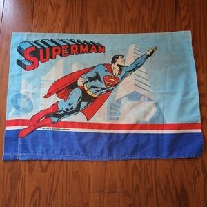 Vintage 1978 Superman Pillow Case DC Comics Double Sided‎
